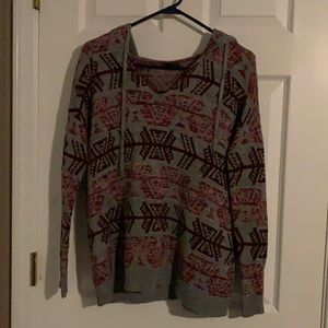Hooded tribal sweater (extra small)